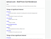 Tablet Screenshot of network.iamcal.com